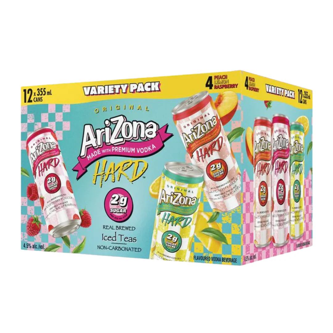 Arizona Hard 2g Sugar Variety Pack 12 cans