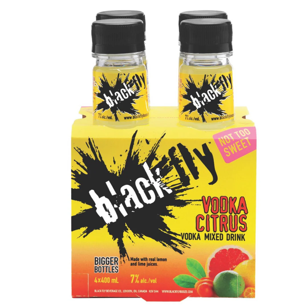 Black Fly Vodka Citrus 4 Bottles
