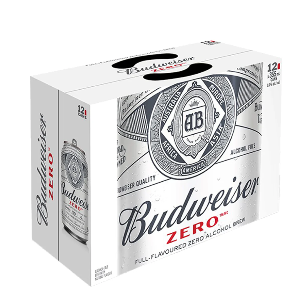 Budweiser Zero Non - Alc 12 cans