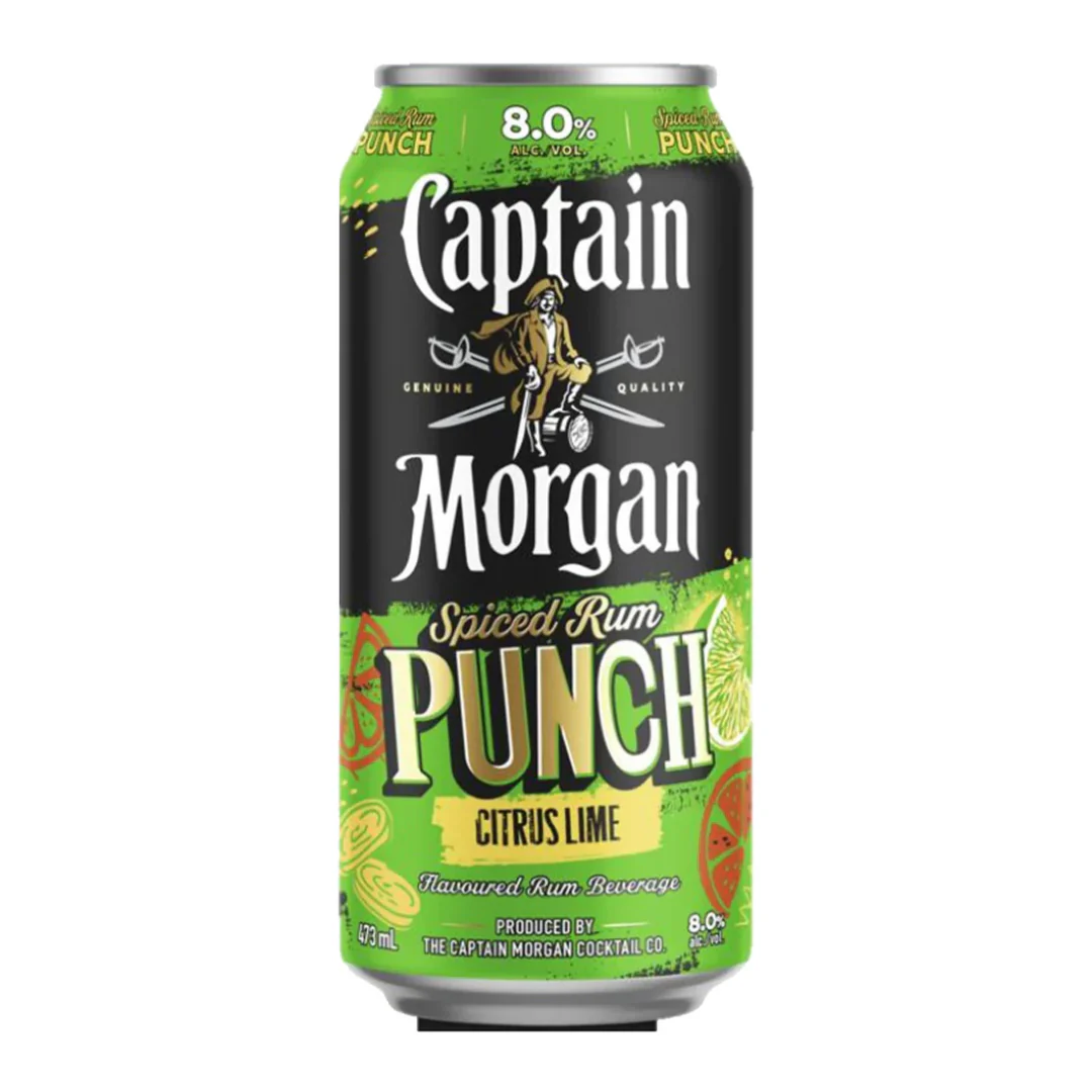 Captain Morgan Spiced Rum Punch Citrus Lime 473ml