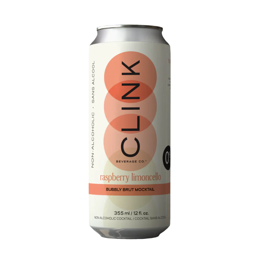 Clink Non-Alc Raspberry Limoncello Bubbly Brut Mocktial 4 cans