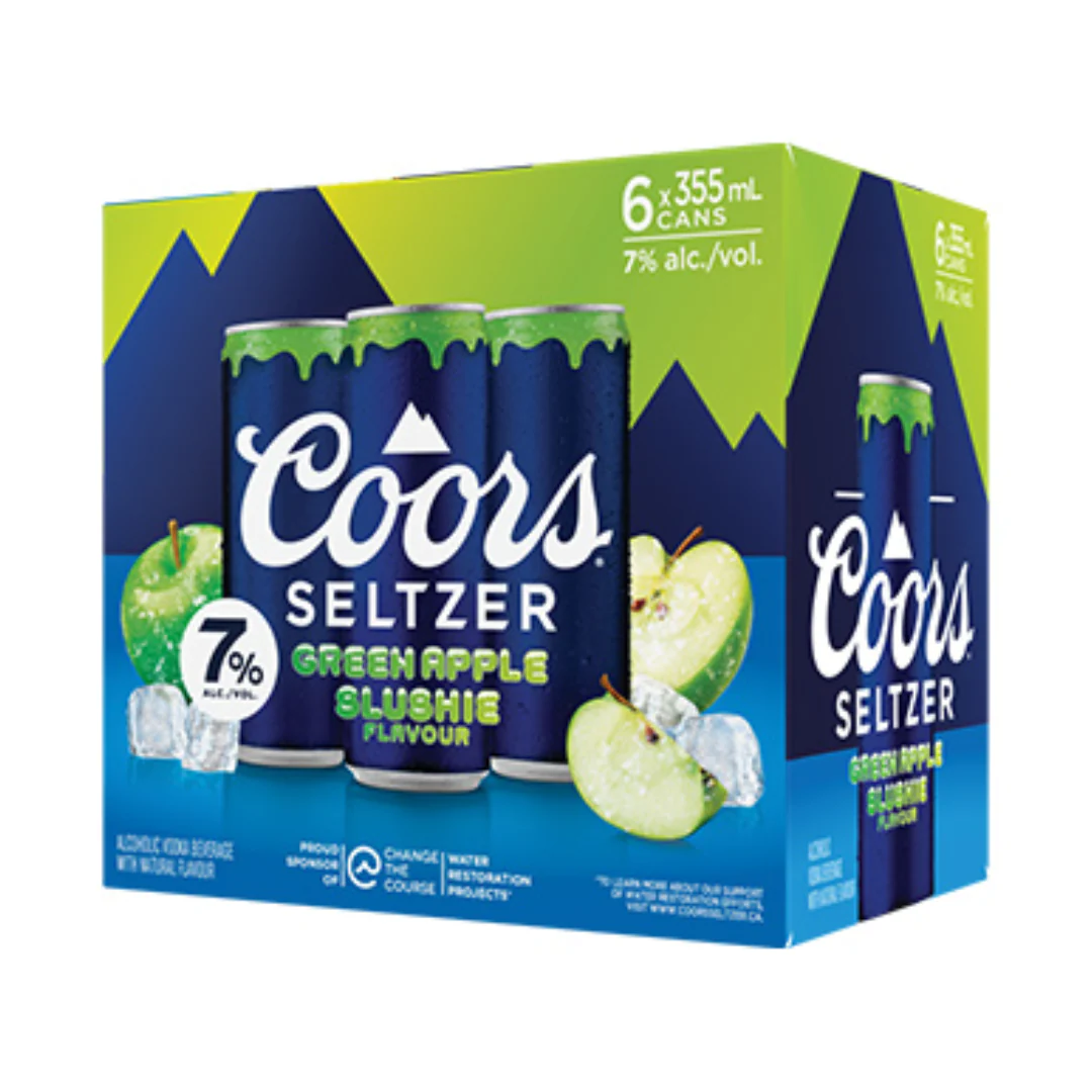 Coors Seltzer Green Apple Slushie 6 cans