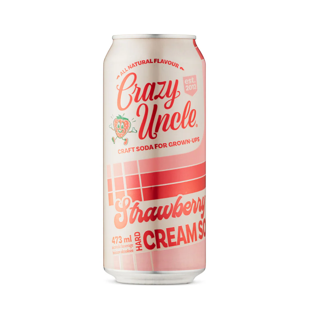 Crazy Uncle Strawberry Cream Soda 473ml