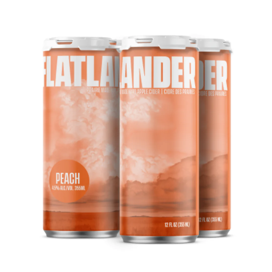 Flatlander Peach Cider 4 Cans