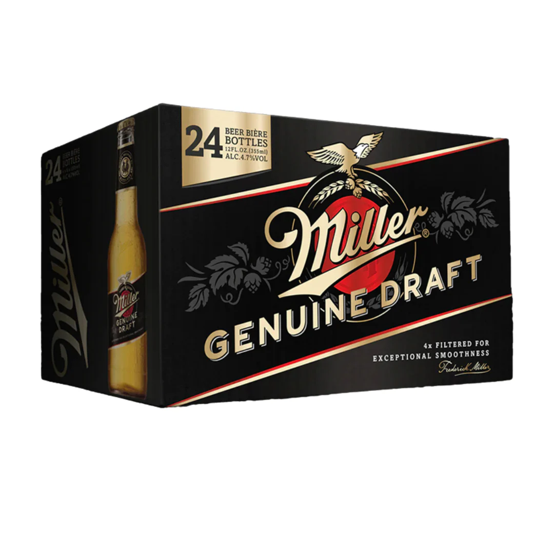 Miller Genuine Draft 24 bottles