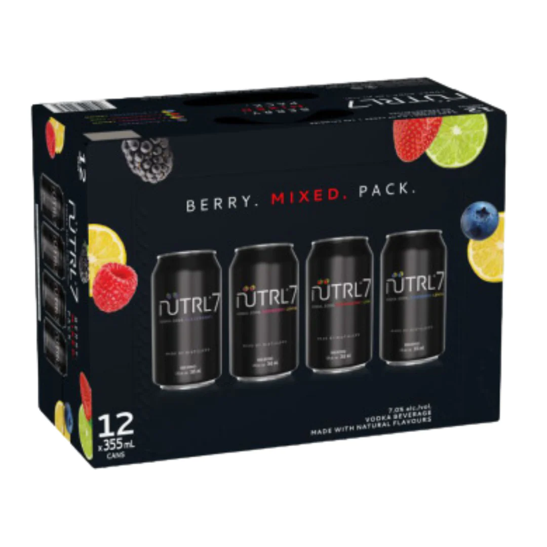 Nutrl7 Vodka Soda Berry Mixer 12 cans