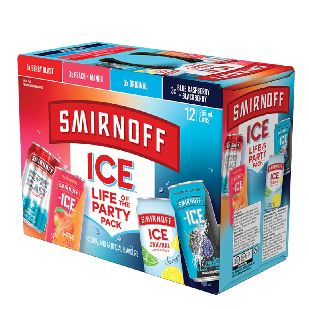 Smirnoff Ice Flavours Party Pack 12 cans